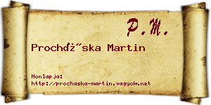 Procháska Martin névjegykártya