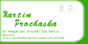 martin prochaska business card